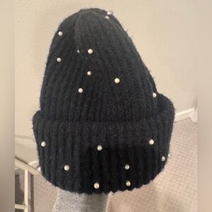 Zara Black Knit Beanie